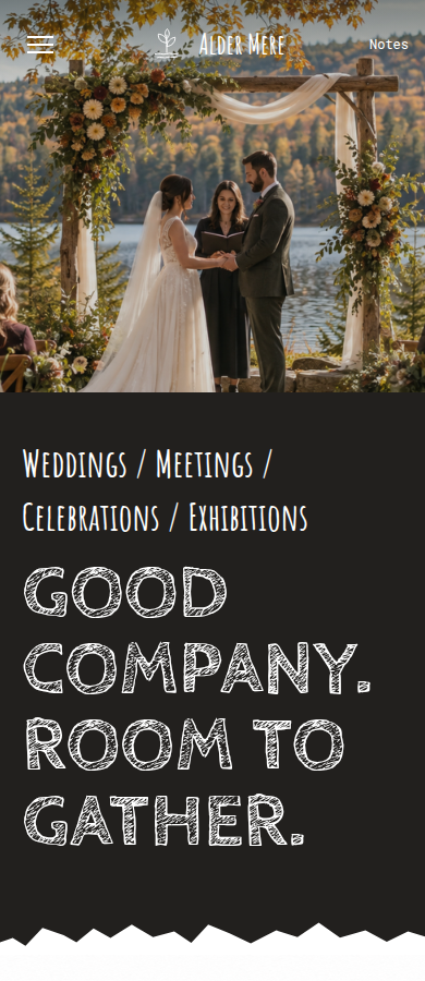 Alder Mere · 婚礼与会议 · 手机