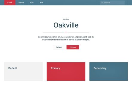Oakville 白色 · 酒红风格