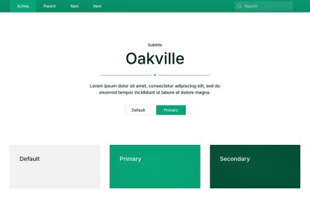 Oakville 白色 · 绿色风格