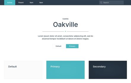Oakville 白色 · 青色风格