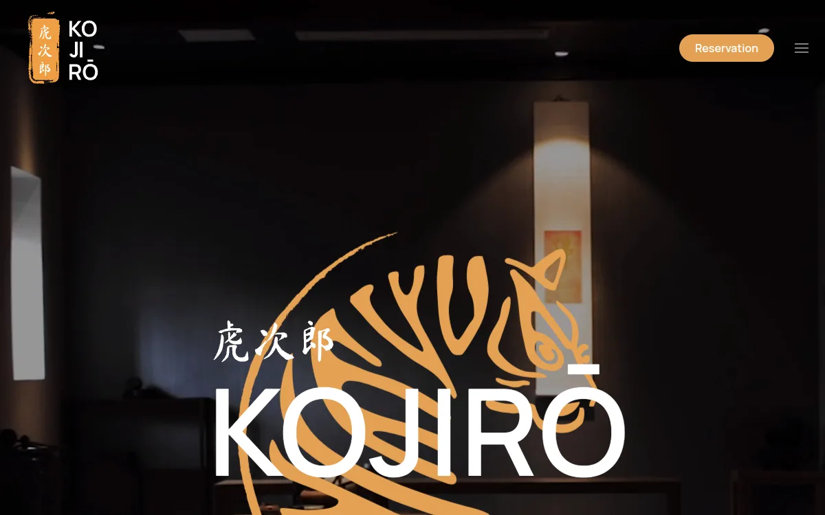 Kojiro · 视觉首页页面预览