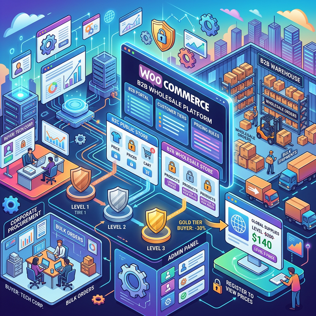 利用WooCommerce建立B2B批发网站：隐藏价格与分级报价设置